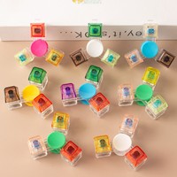 Fidget Spinner Mécanique Lumineux à Boutons de Clavier, Jouet Anti-Stress en Plastique pour l'Anxiété et l'Ennui, 6,5 cm