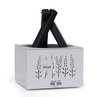 Diffuseur d'huiles essentielles et humidificateur à flamme simulée, design feu de camp carré, capacité 400 ml, fonctionnement silencieux à ultrasons pour la maison