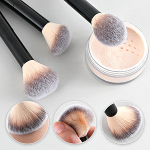 Juego de 6 Brochas de Maquillaje de Pelo Sintético con Ferrula de Aluminio para Rostro, Ojos, Polvo, Base, Rubor y Sombra de Ojos, Brochas Cosméticas con Logotipo Personalizado - Product Image 5