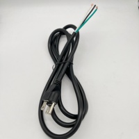 Câble d'alimentation noir, 3,5mm 1m, 5-15p, 14 awg, bout ouvert, SJT 3X14AWG