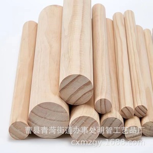 ไม้กลมทำจากไม้สน สีธรรมชาติ วัสดุงานฝีมือ อุปกรณ์ DIY ความยาวหลากหลาย - Product Image 3