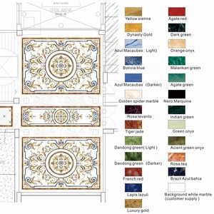 Nhà sản xuất Vịnh arabia hoa bằng tia nước đá cẩm thạch huy chương sàn gạch đá cẩm thạch mô hình <span class=keywords><strong>Inlay</strong></span> gạch cho Cung điện Hoàng gia biệt thự dự án - Product Image 6
