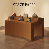 Présentoir de bureau multi-niveaux Spazepaper, présentoir flexible et pliable pour l'affichage en magasin