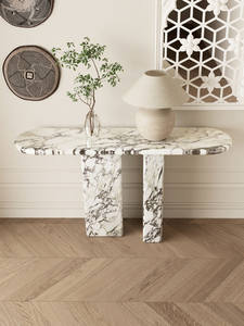 Mesa Consola de Mármol Calacatta <span class=keywords><strong>Viola</strong></span> Tallada a Mano, de Lujo, para Sala de Estar, Vestíbulo, Hotel, Villa, Decoración de Interiores, en Oferta - Product Image 6