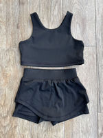 Marque privée Ensemble de vêtements de sport d'été pour enfants-Top et short respirant et extensible Filles Running & Yoga Outfit 2025