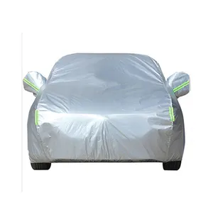 Universal waterproof windproof snowproof all weather protection car body cover silver peva outdoor car cover