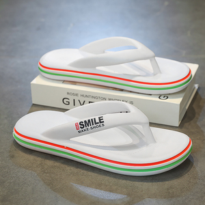 Smile Make-Shoes White EVA <b>Slides</b> Open Toe Anti-Slippery Summer Fashion Flip Flops - Product Image 1