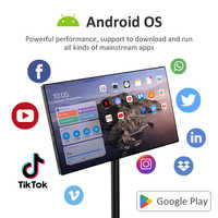 21,5 24 27 32 pulgadas HD Android Pantalla táctil interactiva LCD con soporte de batería 5H o 9H TV portátil inteligente inalámbrico