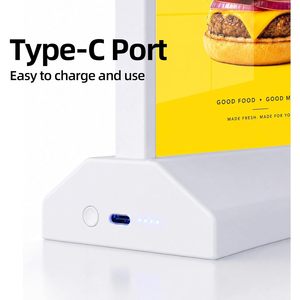 A4 LED desktop lightbox acrylic frame vertical billboard USB charging restaurant <b>sign</b> display board luminous <b>sign</b> customizable - Product Image 3