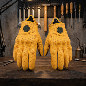 Gants de moto en cuir unisexes SUOMY, compatibles écran tactile, carbone, pour cyclisme, course, été, moto, motocross, VTT, ignifuges - Product Image 3