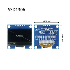 Module d'affichage <span class=keywords><strong>OLED</strong></span> 1,3 pouces 128x64 I2C IIC 4 broches avec pilote SH1106, écran couleur bleu-blanc pour projets embarqués Arduino M112 - Product Image 2