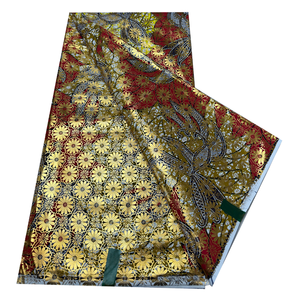 Tela de Ankara de calidad Superior, tela bordada de gasa Gloden con estampado de cera <span class=keywords><strong>Real</strong></span> africana para costura DIY, decoración del hogar, diseño de moda - Product Image 3