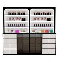 Meuble de présentation pour nail art avec éclairage LED, directement du fournisseur d'usine – Vitrine murale moderne pour salon de manucure