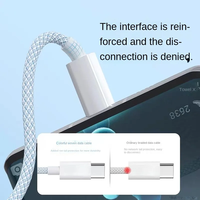 Cable de Carga Rápida 3 en 1, Cable USB Trenzado de Nailon de 66 W para iPhone, iPad y Teléfonos Android