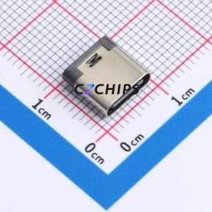 TYPE-C 2P HX8.6 108 USB Connector SMD Connector ( Connector Type: Type-C )( Gender: Female )( Mounting Type: Horizontal Mount ) - Product Image 1