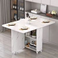 Offre spéciale : table à manger pliable moderne, multifonctionnelle, extensible, simple, rectangulaire, pour petits appartements