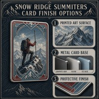 Carte de collection en métal personnalisée, série Snow Ridge Summiters, impression HD, souvenir, cadeau, vente en gros, usine OEM ODM