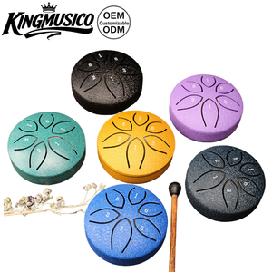 Mini tambour <span class=keywords><strong>à</strong></span> langue en acier pour enfants |   Instrument <span class=keywords><strong>de</strong></span> percussion <span class=keywords><strong>de</strong></span> poche <span class=keywords><strong>à</strong></span> 6 notes <span class=keywords><strong>de</strong></span> 3 pouces |   Jouet musical classique traditionnel portable, cadeau - Product Image 1