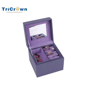 Usine Nouvelle Marque Filles Pu Boîte De Rangement De <span class=keywords><strong>Bijoux</strong></span> <span class=keywords><strong>Avec</strong></span> <span class=keywords><strong>Miroir</strong></span> - Product Image 1