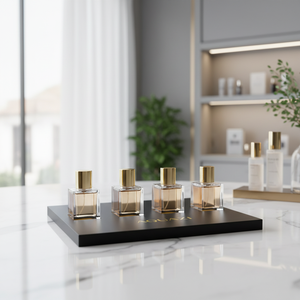 Custom Black Countertop Portable Acrylic <strong>Perfume</strong> Display <strong>Stand</strong> for Exclusive Stores - Product Image 1