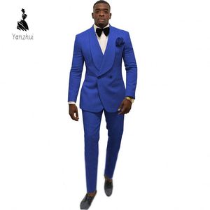 Completo da Matrimonio YZ in Due Pezzi, Giacca Formale Slim Fit Taglie Grandi, Personalizzabile per Uso Aziendale - Product Image 1