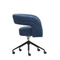 Chaise de conférence pivotante en tissu durable pour hôtel moderne, chaise de bureau roulante de luxe léger pour hôtel étoilé, équipement FF&E