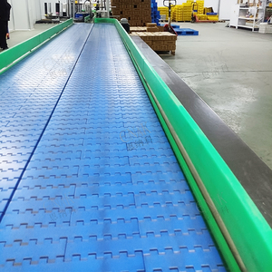 Vitesse réglable nouvelle bouteille alimentaire personnalisée convoyeur à chaîne à bande en treillis métallique en plastique avec matériau en caoutchouc - Product Image 3