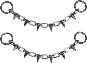<b>Shoe</b> Chains Heart Shape <b>Shoe</b> Chain <b>Decoration</b> With Iron Ring <b>Shoe</b> Charms <b>Decoration</b> Alloy Heart Boot Strap Chains For DIY Crafts - Product Image 1