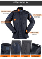 Ensemble d'Uniforme Tactique Bleu Marine Gouvernemental Tenue Militaire de Camouflage pour Agent de Sécurité