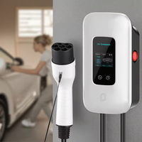 Nouvelle borne de recharge murale pour véhicules électriques de type 2, 21 kW, protection IP55, certifiée CQC/CE/TUV, sortie AC/DC 16A/32A, fonctionnalités de sécurité Wi-Fi 9
