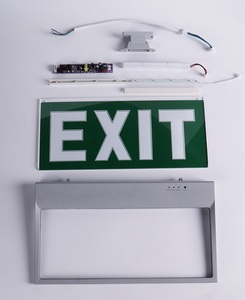 Señal de escape de emergencia de doble cara personalizada, luz colgante, hoja acrílica gruesa empotrada, señal de salida de patrón personalizado de plástico LED - Product Image 5