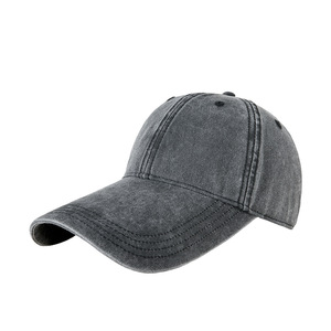 Baseball Cap Men Denim Cotton <b>Sunscreen</b> Breathable Soft Top Solid Color Summer Outdoor Hat - Product Image 1