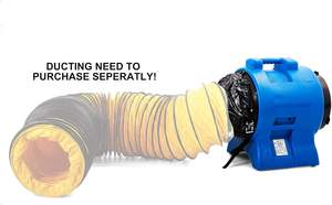12 นิ้วแบบพกพา Axial AC พลาสติก Ventilator ก่อสร้างพัดลมขวางพื้นที่ Blower พัดลมดูดอากาศอุตสาหกรรมระบายอากาศ - Product Image 5