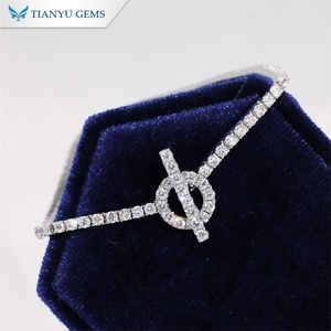 Tianyu GEMS 10K 14K 18K ทองคำขาว2.0มม. สร้อยข้อมือเทนนิส VS1เพชร Def สำหรับผู้หญิง - Product Image 6