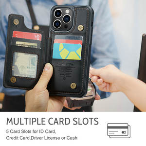 Échantillon gratuit <span class=keywords><strong>CaseMe</strong></span> pour <span class=keywords><strong>iPhone</strong></span> 15 Pro Max 14 13 12 <span class=keywords><strong>11</strong></span> Étui arrière en cuir avec porte-carte Béquille pour <span class=keywords><strong>iPhone</strong></span> 15 14 - Product Image 5