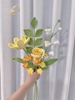 Buket Mawar Rajut Abadi Buatan Tangan Rangkaian Bunga Artifisial Hari Valentine Thanksgiving Wisuda Ulang Tahun Hari Jadi