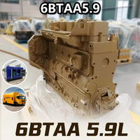 Moteur diesel Cumins fabriqué en Chine, bloc long 6BTAA5.9, démarrage électrique, refroidissement par eau, pour machines d'ingénierie