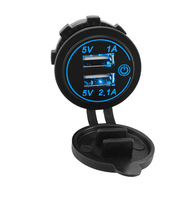 Chargeur de voiture modifié à une seule prise 3.1A avec interrupteur tactile, chargeur USB pour voiture et moto