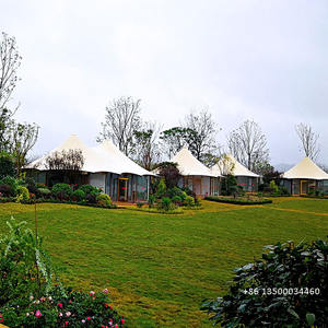 Customizable Luxury Hotel <b>Tent</b> High for Outdoor Trade Shows Exhibitions Customizable for Resorts PVDF Outer Wooden Fabric Glass - Product Image 1