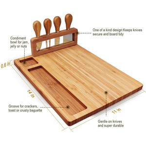 Tabla de Quesos de Bambú con Juego de Cuchillos 36x28x1.5cm Para Uso Doméstico - Product Image 5