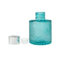 Flacon diffuseur d'aromathérapie vide de 100 ml avec motif soleil en relief pour huile essentielle, aromathérapie, désodorisant, parfum