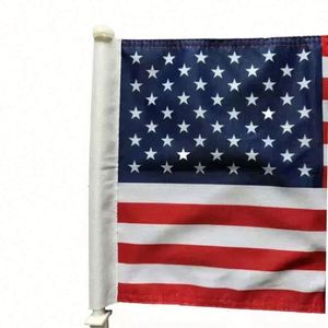 ธงรถยนต์แบบหนีบหน้าต่าง 3 ชั้น กันน้ำ ลายแบบกำหนดเอง พิมพ์สองด้าน ลายธงชาติทุกประเทศ น้ำหนัก 110 กรัม ผลิตจากผ้าโพลีเอสเตอร์ถัก สไตล์ธงชาติอเมริกา - Product Image 4