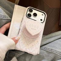 Étui magnétique mat en TPU de haute qualité pour 17/16 Pro/Film 15, motif fleurs roses françaises pour 14/13