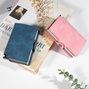 Custom Logo Slim Minimalist <b>Wallet</b> <b>RFID</b> Tarjetero Billetera Pop up <b>Wallet</b> Leather <b>RFID</b> Card Holder Porte Carte <b>for</b> <b>Men</b> - Product Image 1