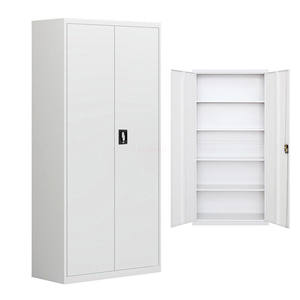 Armoire de rangement de fichiers verticale en acier moderne à deux portes pour le bureau de l'école - Product Image 1