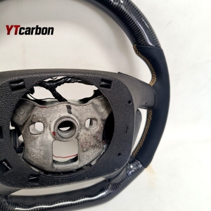Volant de direction en fibre de carbone véritable, style course, personnalisé, pour Sierra <span class=keywords><strong>Denali</strong></span> 07-14, pièces automobiles, accessoires intérieurs de voiture, modification. - Product Image 5