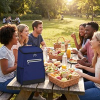 Grand sac isotherme portable, sac à dos thermique pour pique-nique, camping, déjeuner en plein air, durable, léger, épaissi, étanche