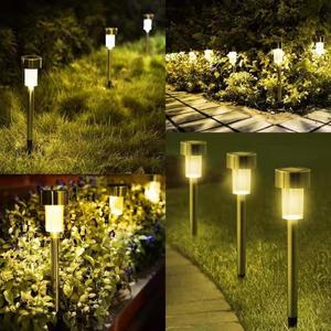 ไฟสวน LED พลังงานแสงอาทิตย์ สแตนเลสสตีล กันน้ำ สำหรับสนามหญ้า ทางเดิน และตกแต่งภูมิทัศน์ - Product Image 1