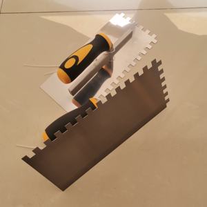<span class=keywords><strong>Spatule</strong></span> à carrelage, construction, manche en plastique inoxydable, truelle à encoches en acier inoxydable, truelle à plâtre - Product Image 5