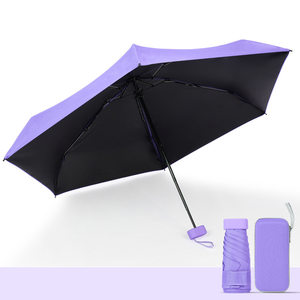 Ô dù bỏ túi chất lượng cao 5 lớp gấp gọn 19 inch nhỏ gọn chống tia UV mini du lịch kèm hộp đựng - Product Image 5
